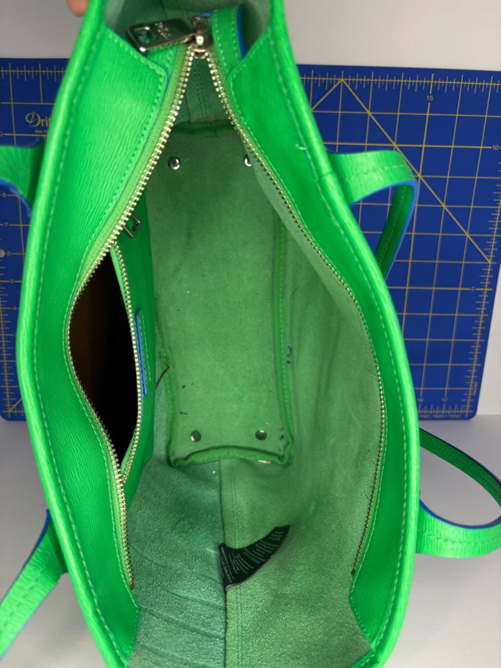 Green Leather Tote Bag by Ralph Lauren - Picture 8 of 10